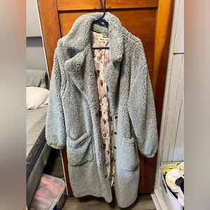 Free People Tessa Teddy Longline Sherpa coat